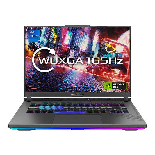 ASUS ROG Strix G16 G614JIR-N3009W Gaming Laptop |
Intel Core i9-14900HX Processor - 16GB DDR5 RAM - 1TB NVMe SSD - NVIDIA GeForce RTX 4070 8GB GDDR6 Graphics - 16.0 inches WUXGA IPS 165Hz (Eclipse Gray, Win11)