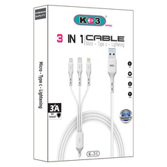 Cable Charging K3 K51 3X1 - King Tech