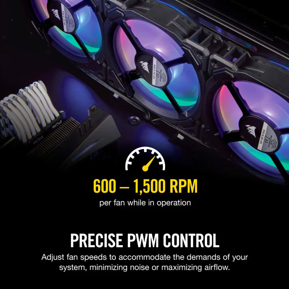 Case Fan Corsair LL120 RGB (120mm, 3-Pack with Controller) - King Tech