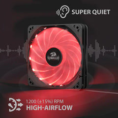 Case Fan Kit Gaming Redragon GC-F006 RGB 120mm (3-Pack + Remote)