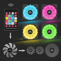Case Fan Kit Gaming Redragon GC-F006 RGB 120mm (3-Pack + Remote)