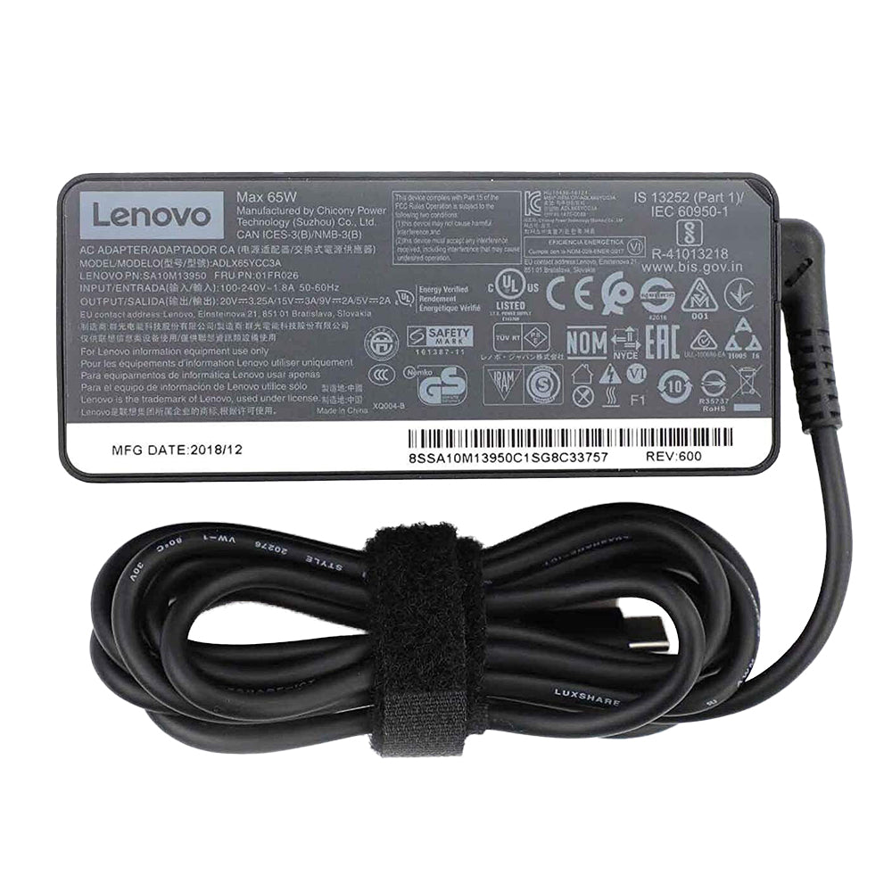 Charger for Laptop Lenovo 20V 3.25A USB - King Tech