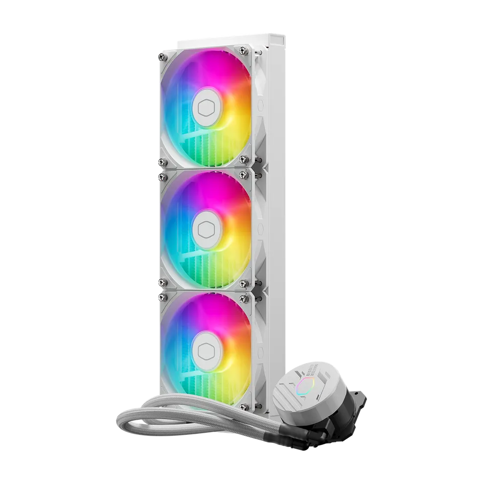 CPU Cooler Cooler Master MasterLiquid 360 Core II White (360mm AIO Liquid, ARGB Gen S) - King Tech