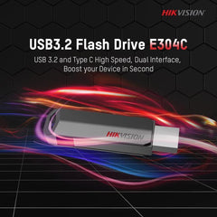 ذاكرة فلاش Hikvision E304C سعة 64 جيجابايت USB 3.0 OTG Type-C
