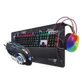 Gaming Bundle: AULA F2088 Mechanical Keyboard + AULA S20 Gaming Mouse + Spark H104 RGB Headset + Large Gaming Mouse Pad