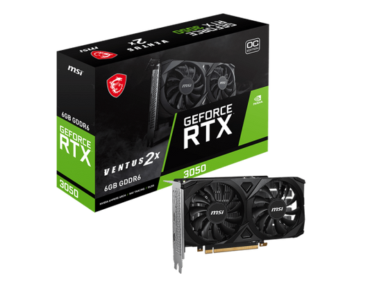 Graphics Card MSI GeForce RTX 3050 VENTUS 2X 6G OC GDDR6