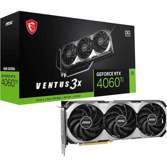 Graphics Card MSI GeForce RTX 4060 Ti VENTUS 3X E1 OC (8GB GDDR6) - King Tech