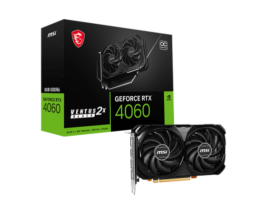 Graphics Card MSI GeForce RTX 4060 VENTUS 2X BLACK 8G OC