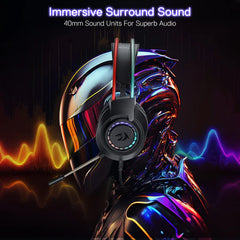 Headphone Gaming Redragon Scream H231 RGB Stereo Surround Mic