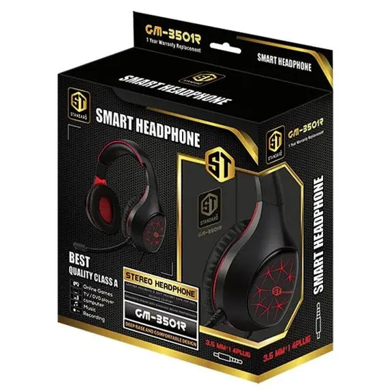 Headphones Gaming Standard GM-3501 1 Socket - King Tech