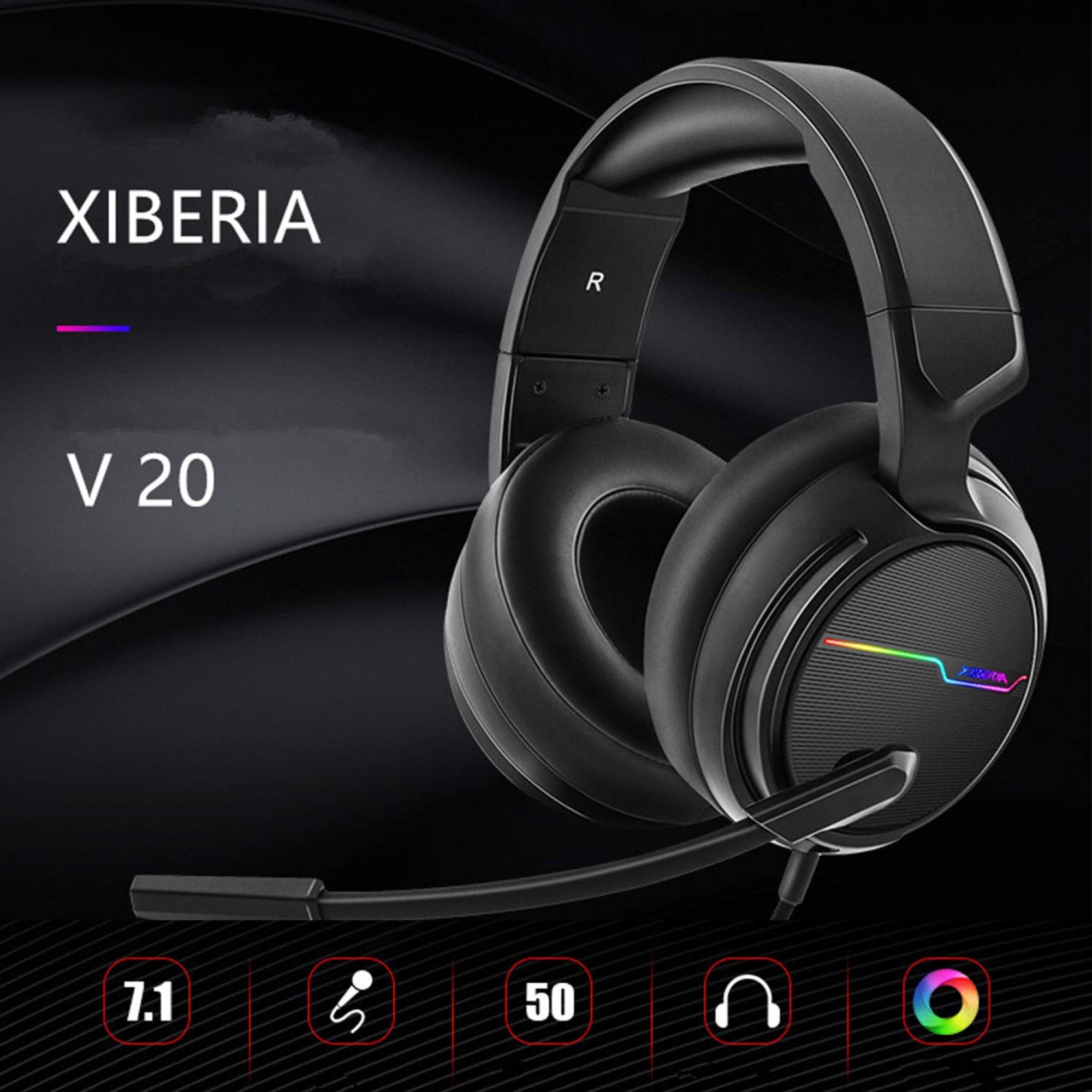 Headphones Gaming Xiberia V20 1 Socket USB - King Tech