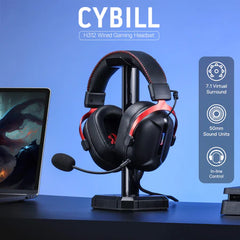 Headset Gaming Redragon Cybill H312 7.1 Surround RGB USB - King Tech
