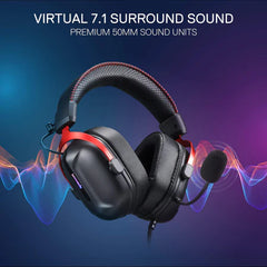 Headset Gaming Redragon Cybill H312 7.1 Surround RGB USB - King Tech