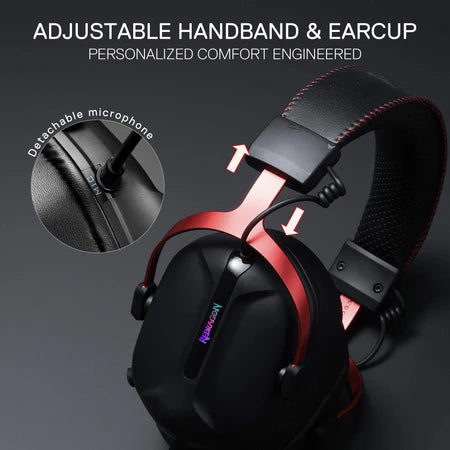 Headset Gaming Redragon Cybill H312 7.1 Surround RGB USB - King Tech