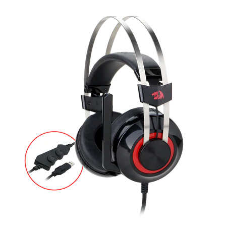 Headset Gaming Redragon Talos H601 7.1 Surround Vibration USB - King Tech