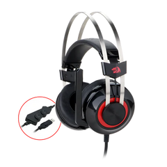 Headset Gaming Redragon Talos H601 7.1 Surround Vibration USB - King Tech