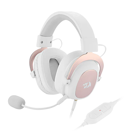 Headset Gaming Redragon Zeus H510W 7.1 Surround (Red & White) - King Tech