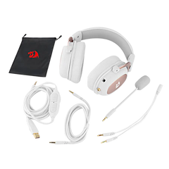 Headset Gaming Redragon Zeus H510W 7.1 Surround (Red & White) - King Tech