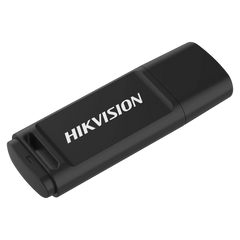 Black Hikvision USB flash drive on a white background