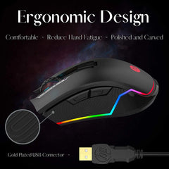 HP G360 Wired Gaming Mouse - 4800 DPI, RGB