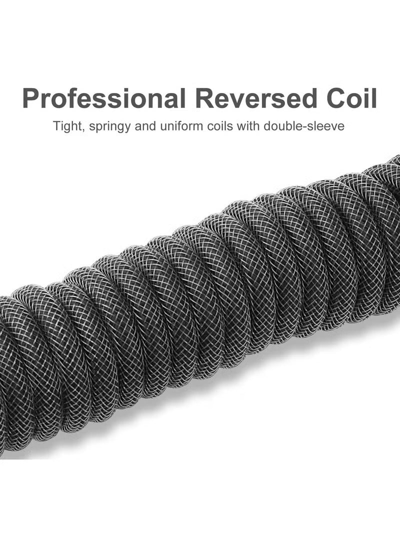 Keyboard Cable Redragon A115B Type C Coiled Aviator (Black) - King Tech