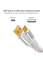 Keyboard Cable Redragon A115W Type C Coiled Aviator (White) - King Tech