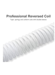 Keyboard Cable Redragon A115W Type C Coiled Aviator (White) - King Tech