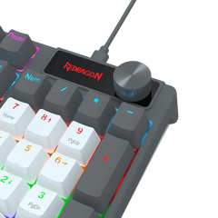 Keyboard Gaming Mechanical Redragon Adaro K718 Wired Rainbow Hot-Swappable Knob (Red Switch) - King Tech