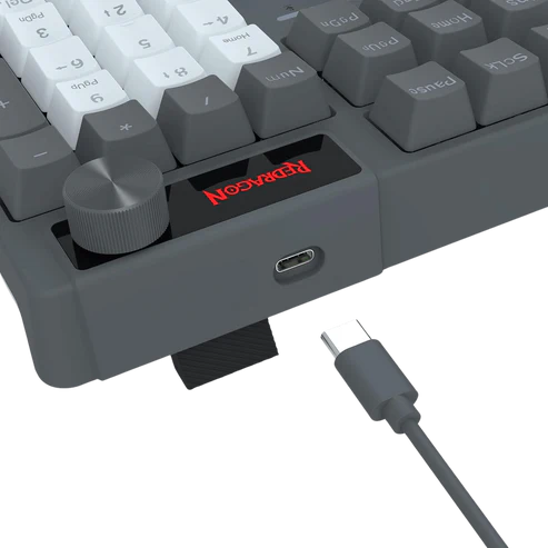 Keyboard Gaming Mechanical Redragon Adaro K718 Wired Rainbow Hot-Swappable Knob (Red Switch) - King Tech