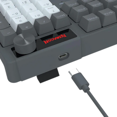 Keyboard Gaming Mechanical Redragon Adaro K718 Wired Rainbow Hot-Swappable Knob (Red Switch) - King Tech