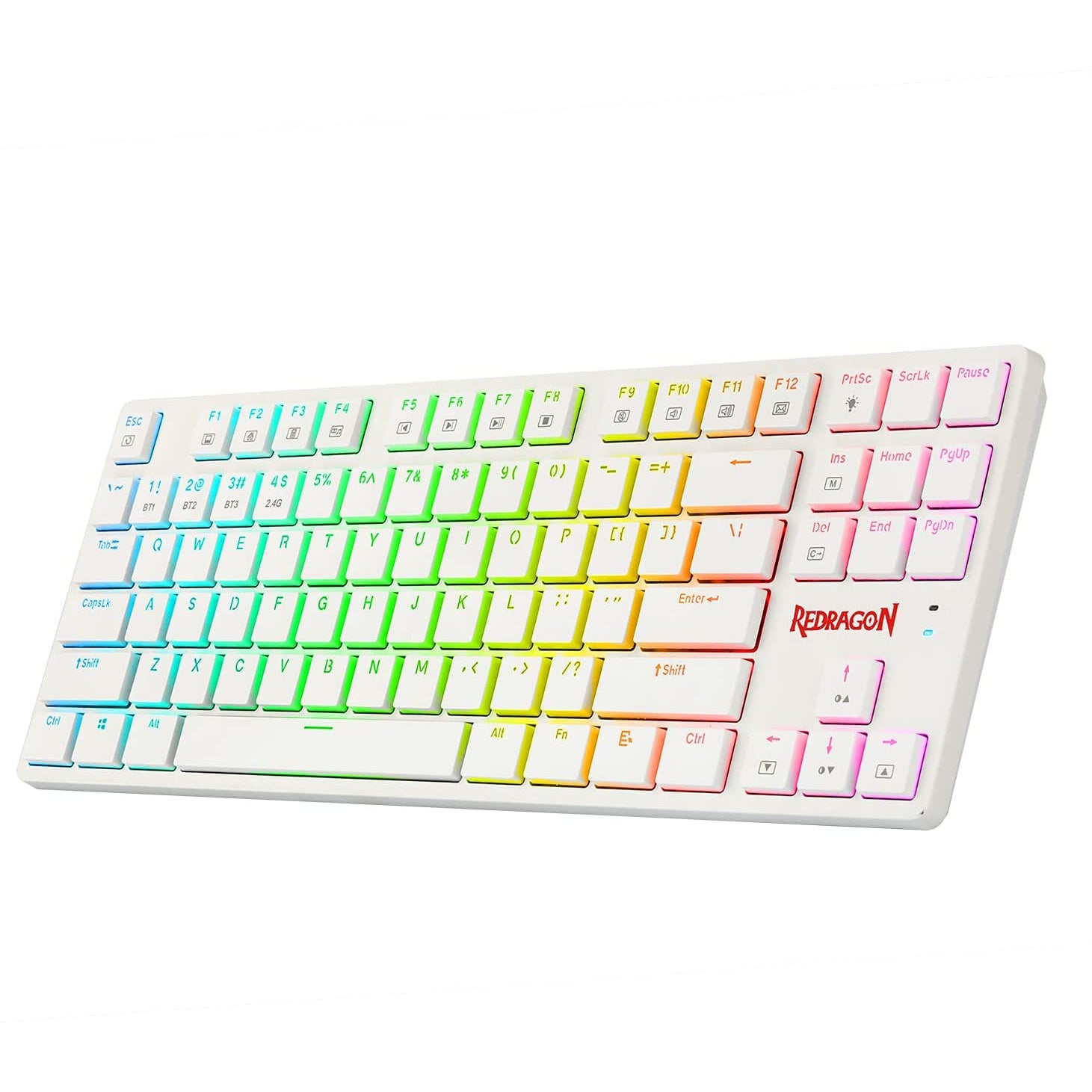 Keyboard Gaming Mechanical Redragon Anubis K539 TKL Wireless RGB Low Profile (Brown Switch, White) - King Tech