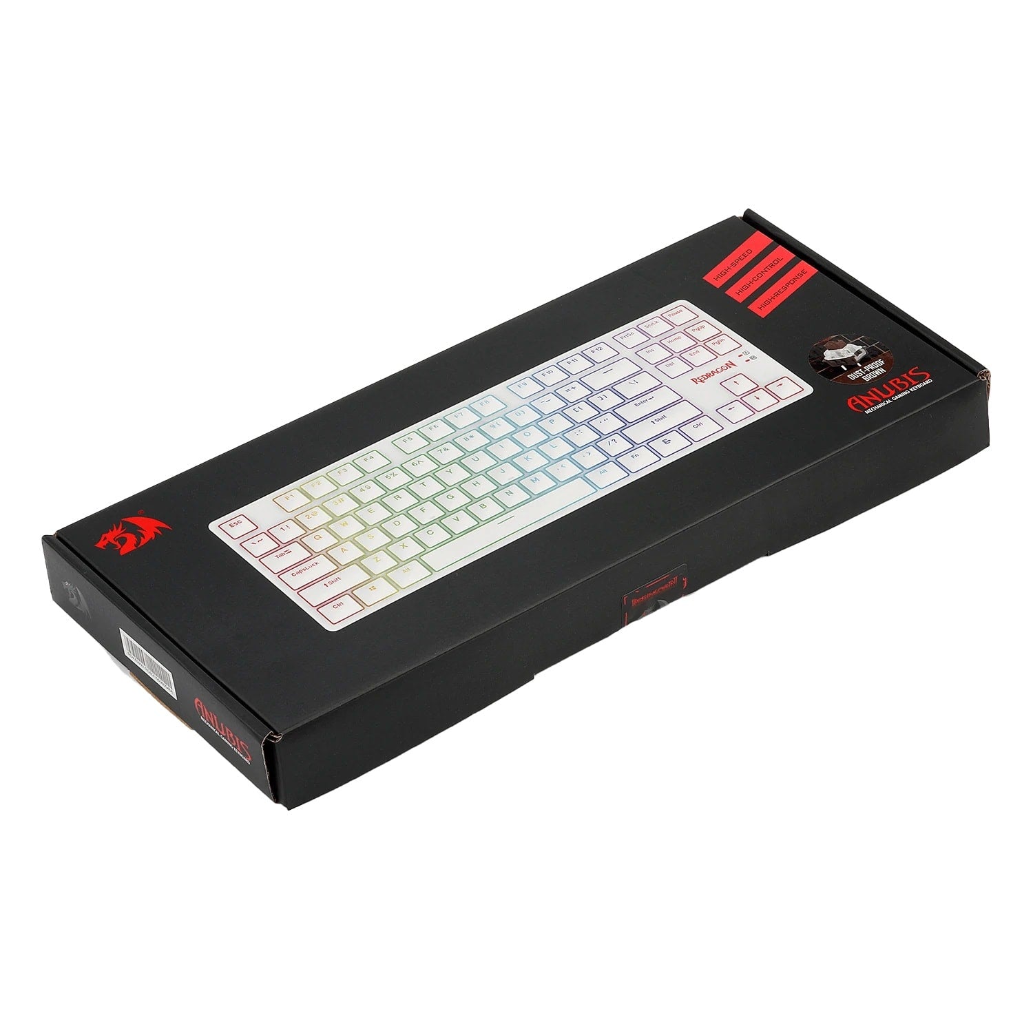 Keyboard Gaming Mechanical Redragon Anubis K539 TKL Wireless RGB Low Profile (Brown Switch, White) - King Tech