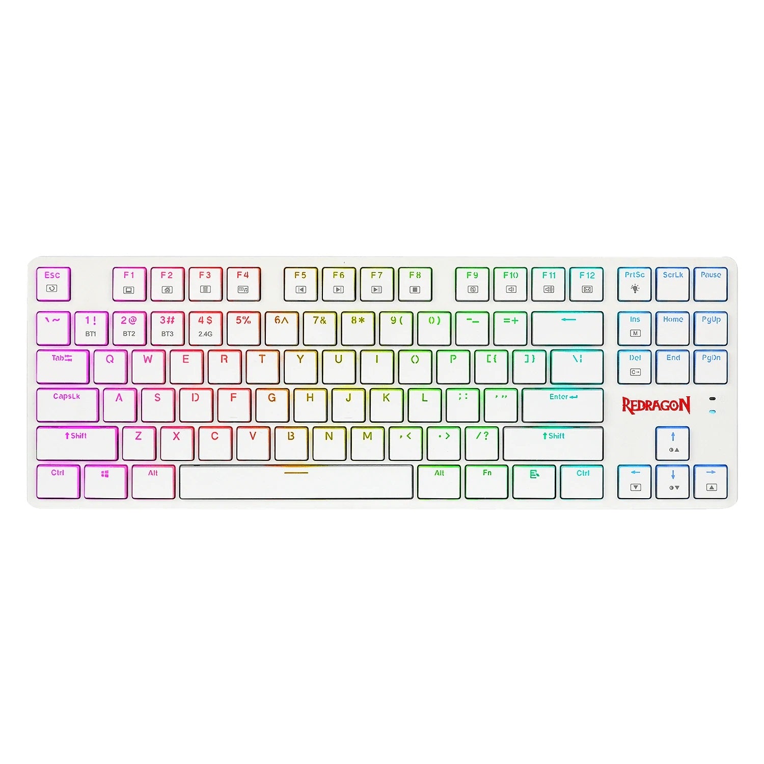 Keyboard Gaming Mechanical Redragon Anubis K539 TKL Wireless RGB Low Profile (Brown Switch, White) - King Tech