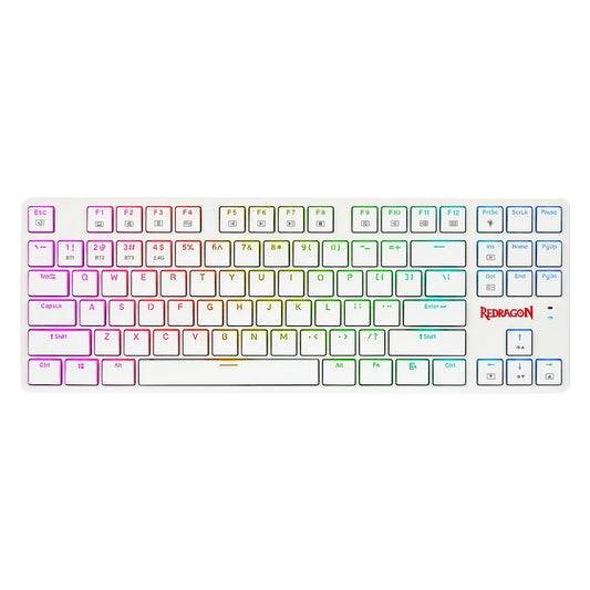 Keyboard Gaming Mechanical Redragon Anubis K539 TKL Wireless RGB Low Profile (Brown Switch, White) - King Tech