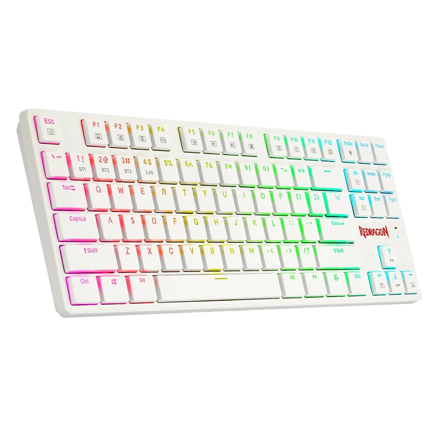 Keyboard Gaming Mechanical Redragon Anubis K539 TKL Wireless RGB Low Profile (Brown Switch, White) - King Tech
