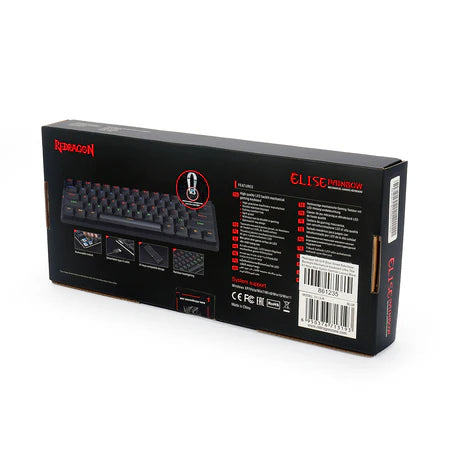 Keyboard Gaming Mechanical Redragon Elise Pro K615P-KBS RGB Wireless Low Profile (Blue Switch) - King Tech