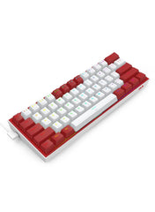 Keyboard Gaming Mechanical Redragon Fizz K617 60% RGB (White/Red) - King Tech
