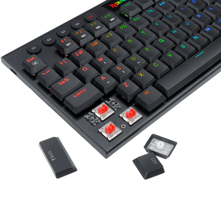 Keyboard Gaming Mechanical Redragon Horus K619 RGB Ultra-Thin Low Profile (Red Switch) - King Tech