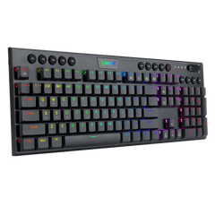 Keyboard Gaming Mechanical Redragon Horus K619 RGB Ultra-Thin Low Profile (Red Switch) - King Tech