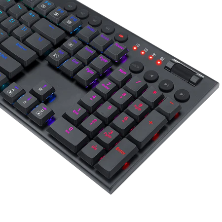 Keyboard Gaming Mechanical Redragon Horus K619 RGB Ultra-Thin Low Profile (Red Switch) - King Tech