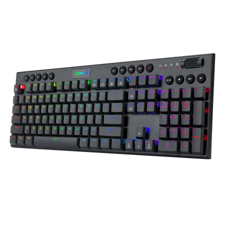 Keyboard Gaming Mechanical Redragon Horus K619 RGB Ultra-Thin Low Profile (Red Switch) - King Tech