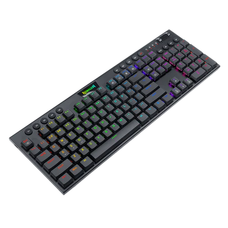 Keyboard Gaming Mechanical Redragon Horus K619 RGB Ultra-Thin Low Profile (Red Switch) - King Tech