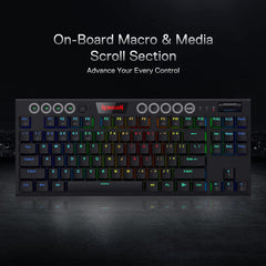 Keyboard Gaming Mechanical Redragon Horus K621 TKL Wireless RGB Low Profile (Red Switch) - King Tech