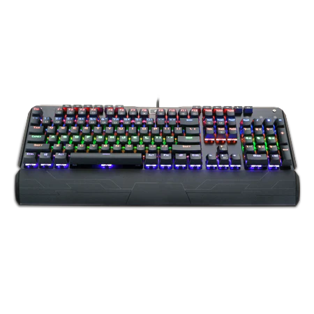 Keyboard Gaming Mechanical Redragon Indrah K555-R Rainbow RGB Full Size Macro (Blue Switch) - King Tech