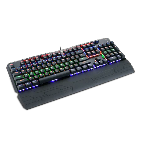 Keyboard Gaming Mechanical Redragon Indrah K555-R Rainbow RGB Full Size Macro (Blue Switch) - King Tech