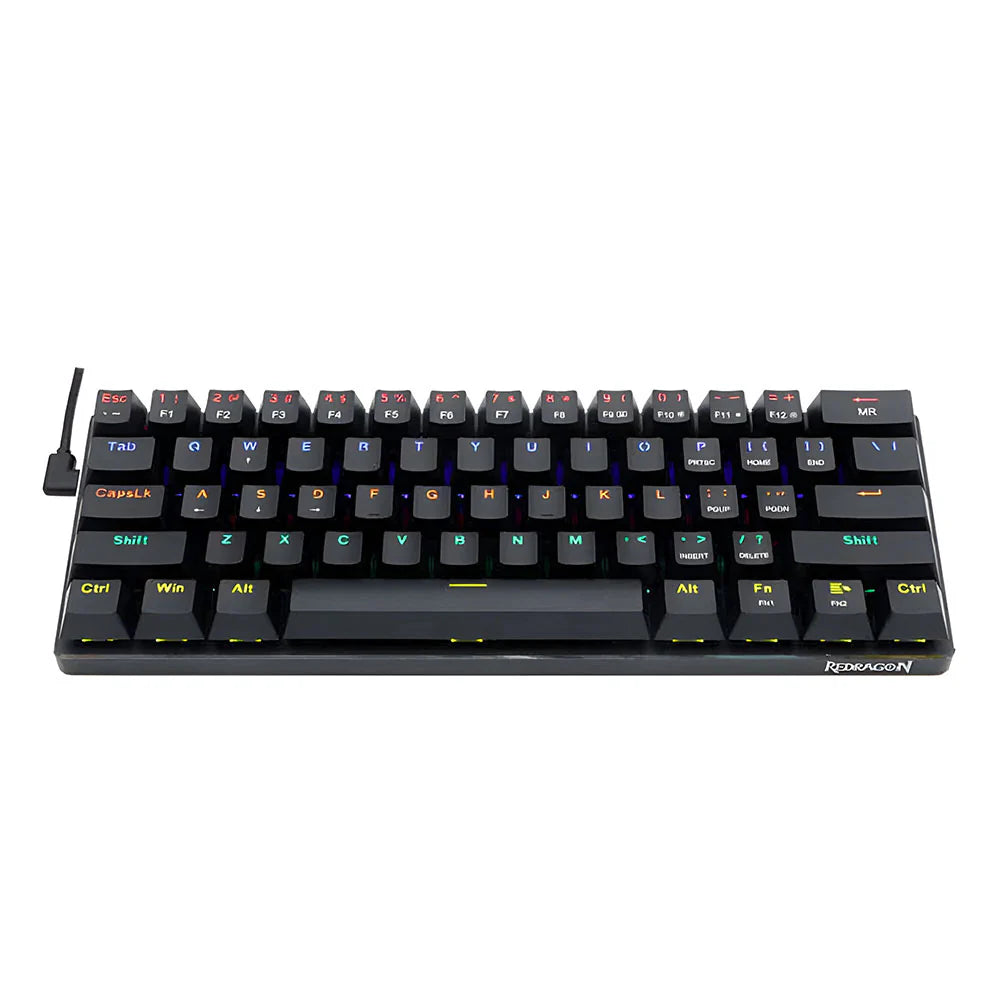 Keyboard Gaming Mechanical Redragon Jax K613 61-Key Rainbow Wired (Blue Switch) - King Tech
