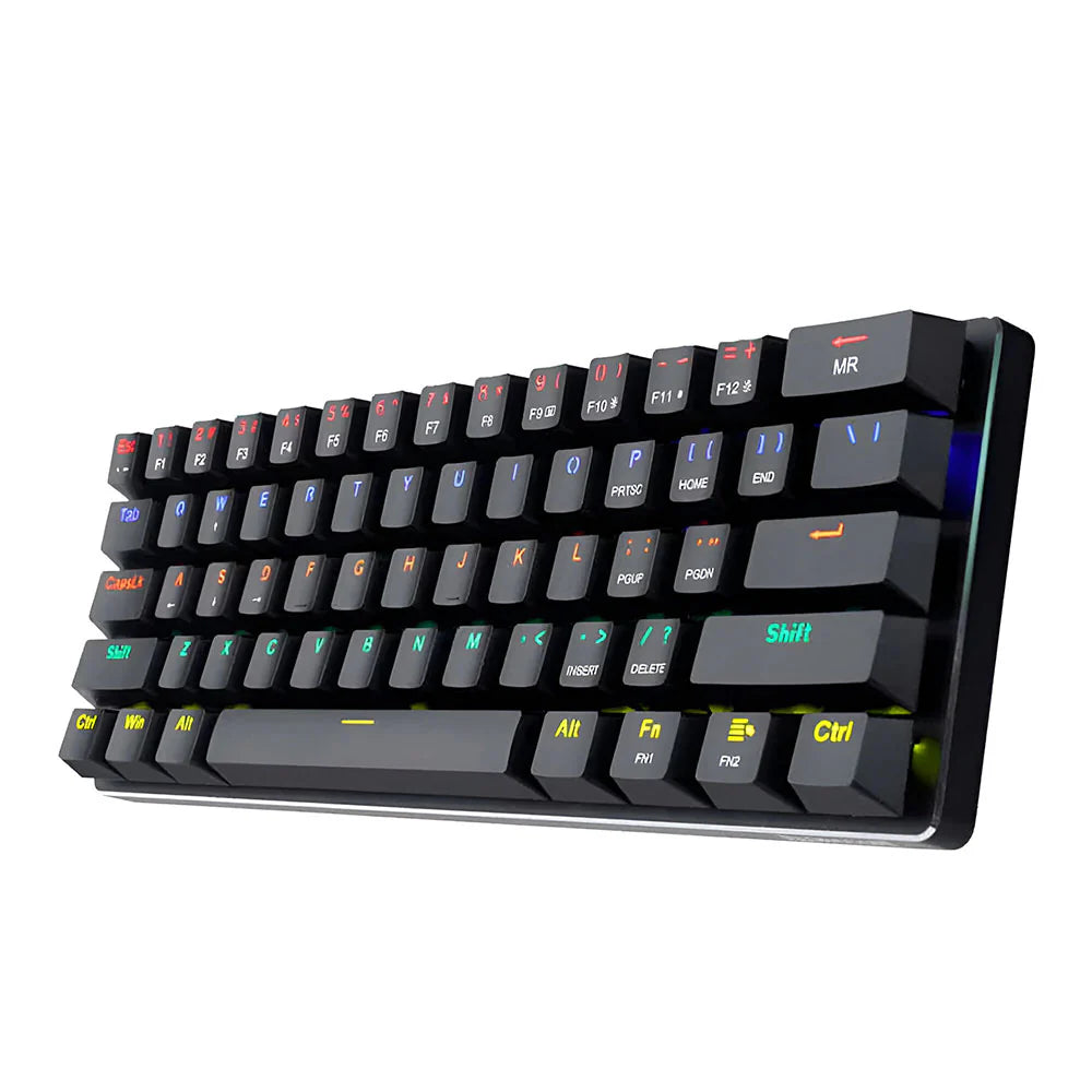 Keyboard Gaming Mechanical Redragon Jax K613 61-Key Rainbow Wired (Blue Switch) - King Tech
