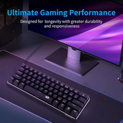 Keyboard Gaming Mechanical Redragon Jax K613 61-Key Rainbow Wired (Blue Switch) - King Tech