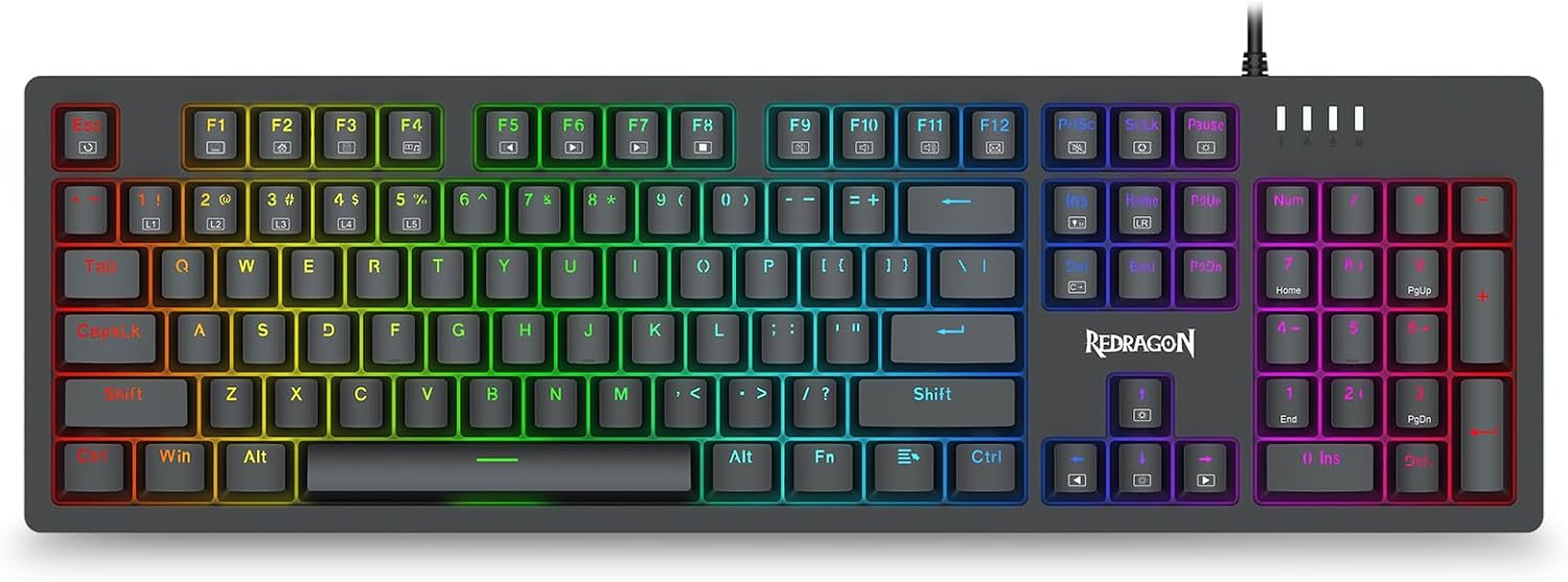 Keyboard Gaming Mechanical Redragon K679 RGB Wired (Blue Switch) - King Tech