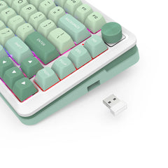 Keyboard Gaming Mechanical Redragon K681 ACG 75% RGB Wireless Gasket Hot-Swappable Knob - King Tech
